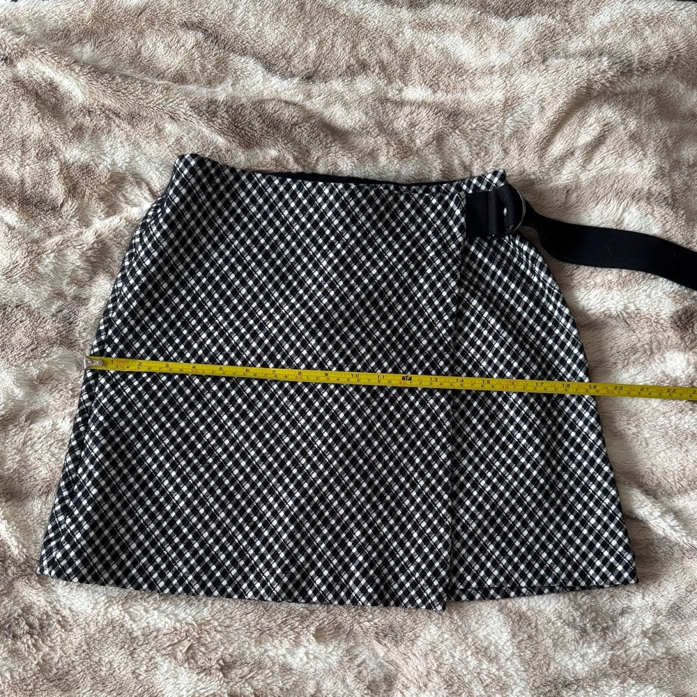 SPANX Ponte Wrap Mini Skort in Classic Black Plaid - Picture 9 of 15